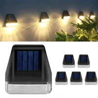 8pcs ipx3 garden solar light outdoor waterproof wall stair powered street lights from the sun for country house led solar lamp