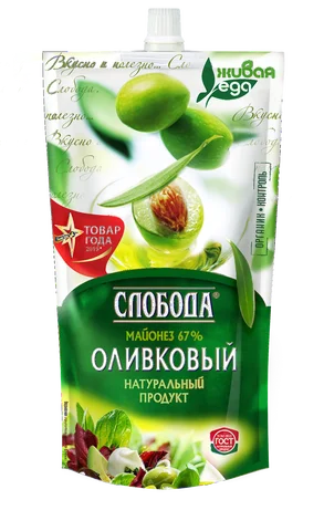 Майонез Слобода Оливковый дойпак 400мл - изображение