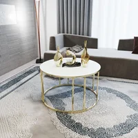 WHITE COLORED GLASS COFFEE TABLE HALL LIVING ROOM METAL OVAL DECORATIVE DESIGN GOLD LEG TEA DINING TABLE MODERN
