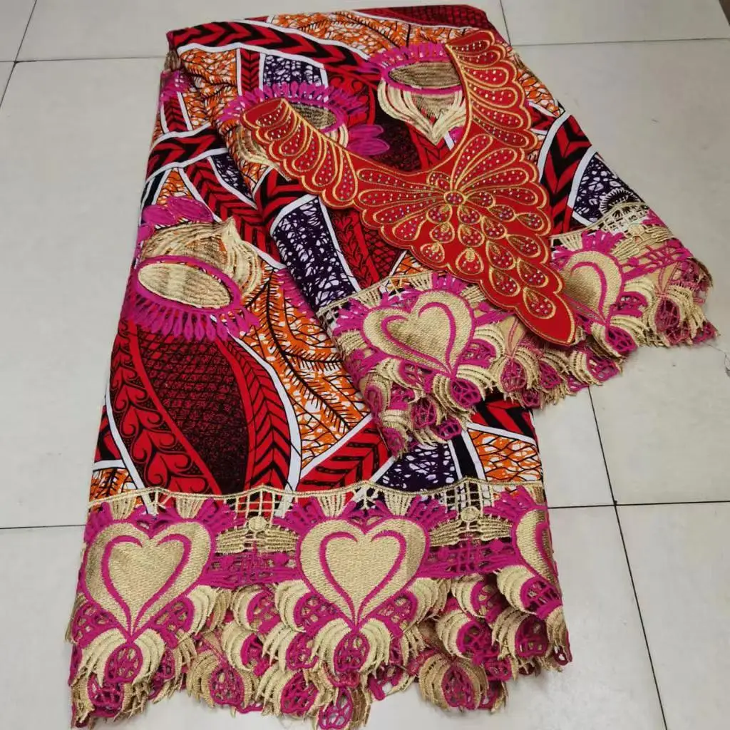 

Оптовая продажа, африканский батик, ткань, кружево, воск, парча, печатные ткани, вышивка, гипюр, ткань Анкары, 6 ярдов для свадебного платья