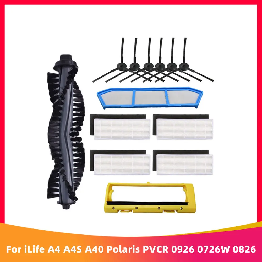 For Chuwi iLife A4 A4S A40 Polaris PVCR 0926 0726W 0826 Robot Vacuum Main Brush Side Brush Hepa Filter Brush Cover Mop Parts