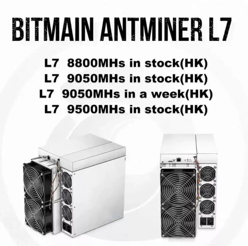 

Новинка, BITMAIN Antminer L7 9050MH/S, Майнер LTC & DOGE Asic