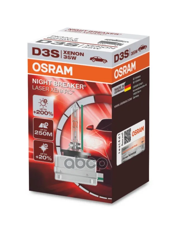 Лампа Автомобильная D3s 42V-35W (P32d-5) Xenarc Night Breaker Laser (Osram) Osram арт. 66340XNL