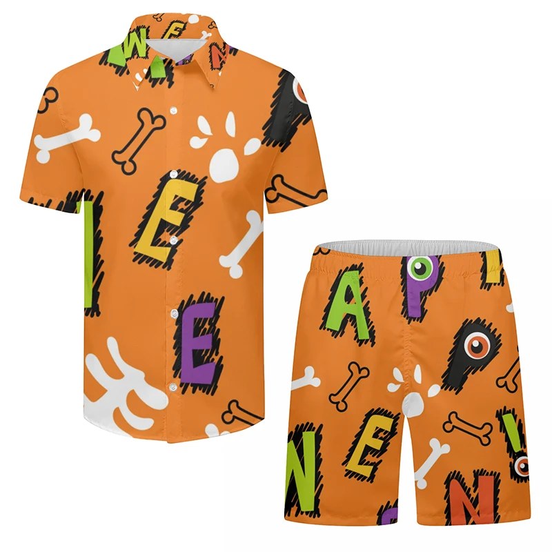 

2022 Fashion Hot Sale Print Shirt Sets Mens Beach Coconut Shorts Suit Summer Men's Short Sleeve Daily Two-piece Beach Shirt Set