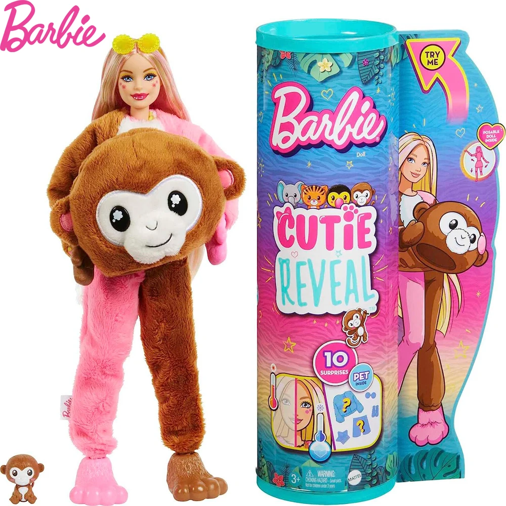 

Barbie Cutie Reveal Dolls Barbie Tropical Jungle Series - Monkey HKR01