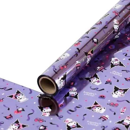 Оберточная бумага Sanrio Kuromi 53 см x 15 м фиолетовая 1 шт. популярный в Корее персонаж
