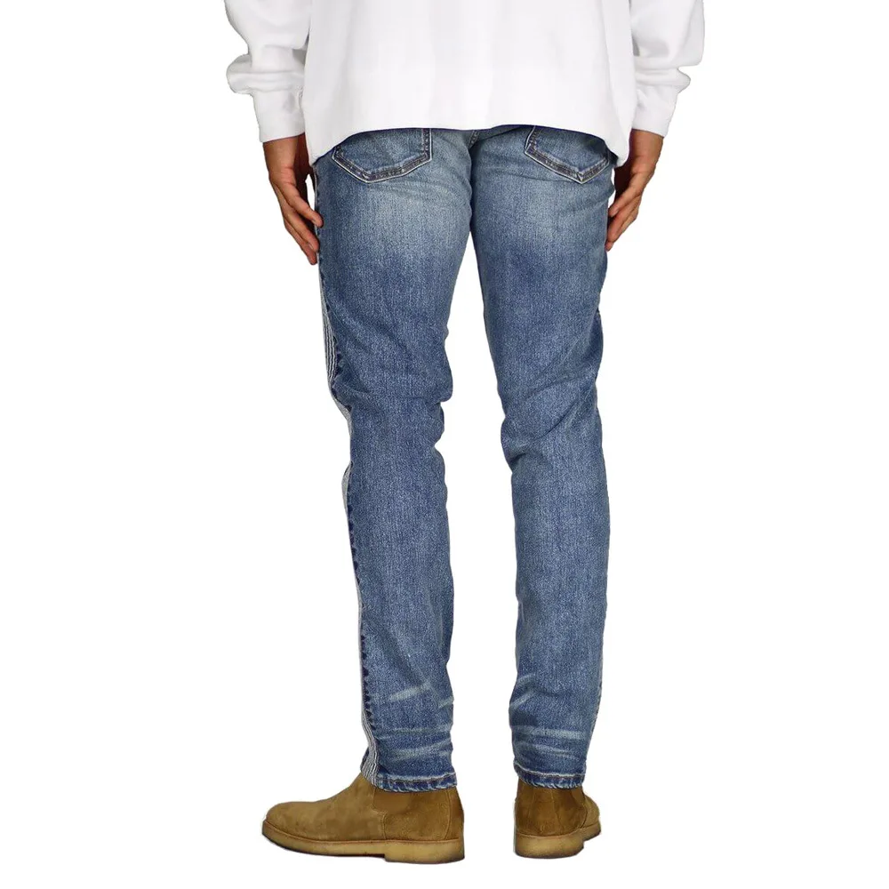 High Elastic 2022 Autumn New Fashion Men's Slim Fit Small Feet Retro Wrinkled Washed Old Joggers Pencil Jeans For Men