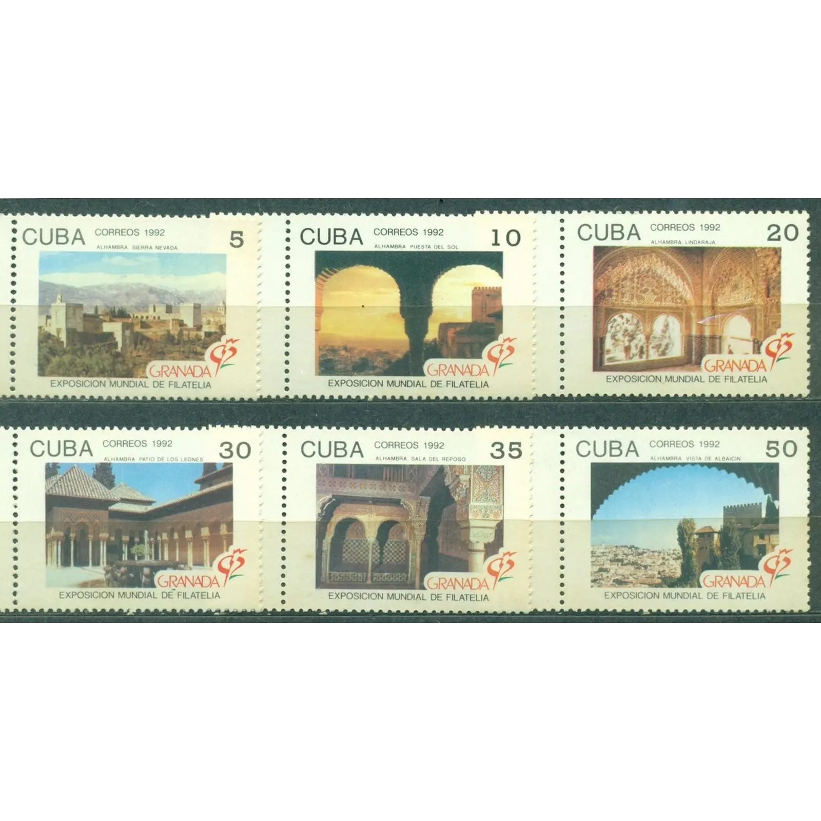 Почтовые марки Куба 1992г. &quotМеждународная филателистическая выставка GRANADA 92&quot