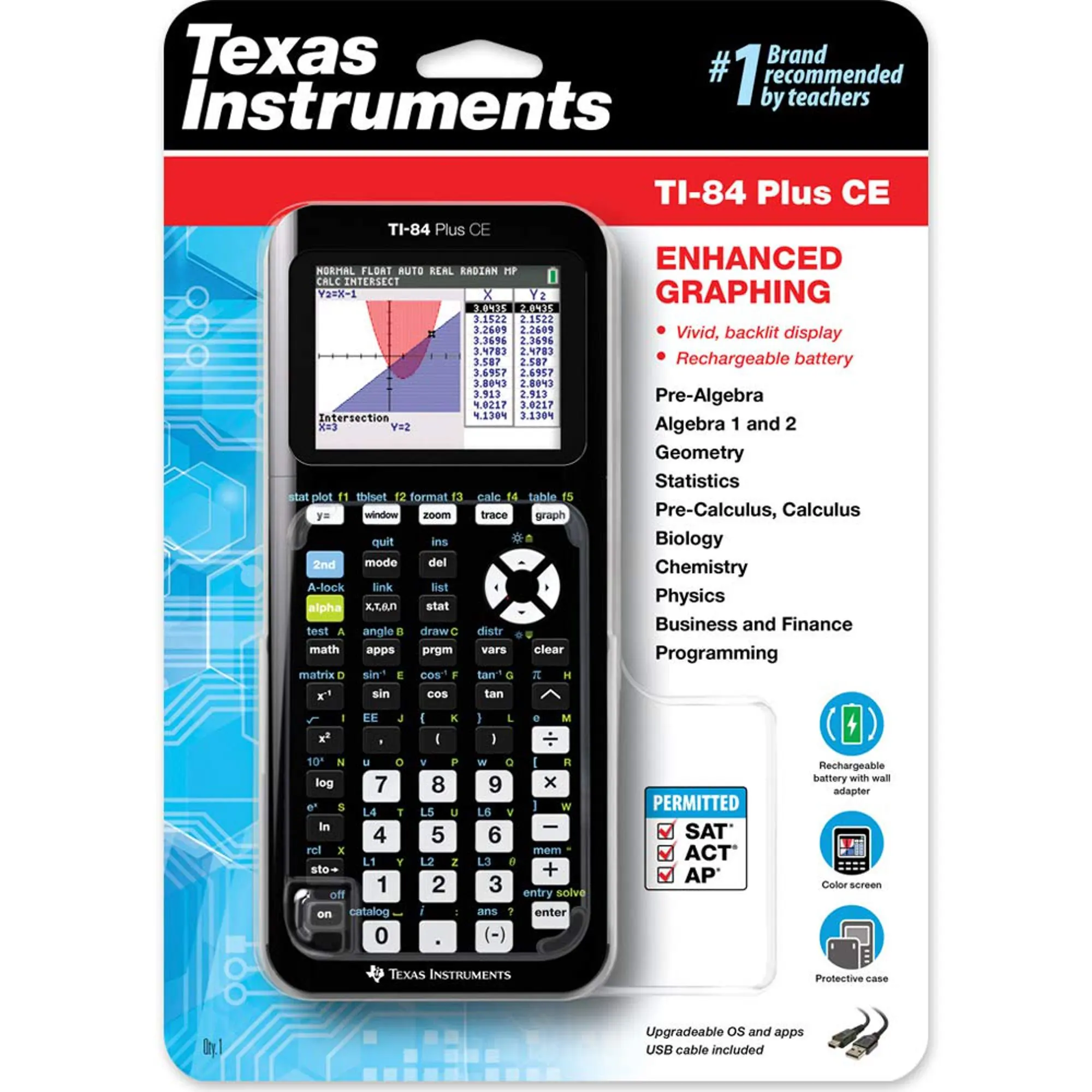 

Летняя распродажа, Аутентичные графические калькуляторы Texas Instruments TI-84 Plus CE Silver BLACK Edition