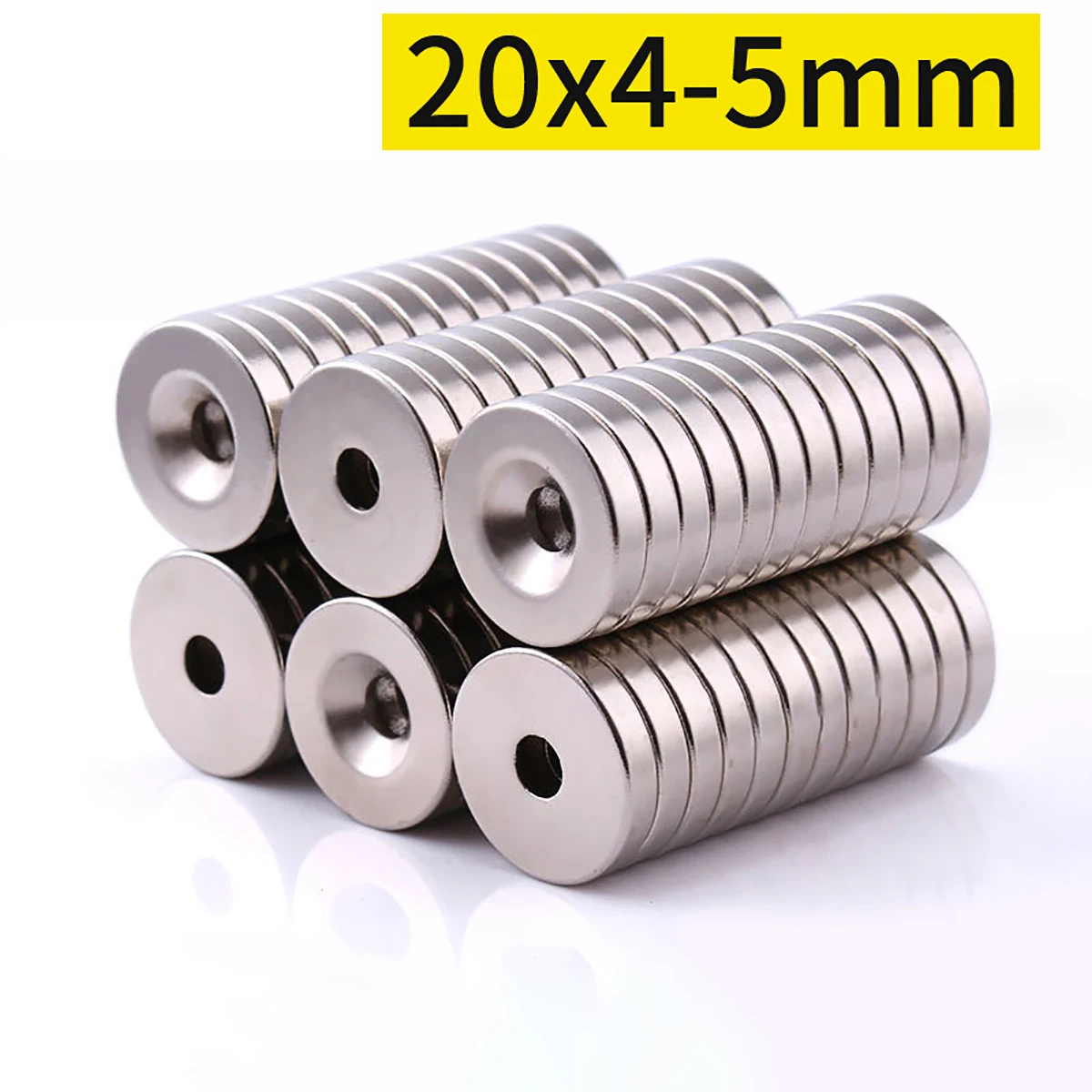 

2/5/10pcs 20x4mm Round Neodymium Magnets With 5mm Countersunk Hole N35 NdFeB Magnet Powerful Strong Permanent Magnetic Disc