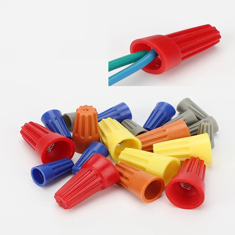 

30 шт./50 шт., коннектор для быстрой проводки, красочный Электрический изолированный обжимной зажим, поворотный терминал 0,2-10 мм², гайка, пружин...