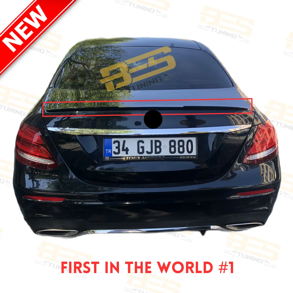 

Новинка спойлер в виде летучей мыши для заднего багажника Mercedes W213 автомобильные аксессуары пластиковые глянцевые черные крылья спортивные...