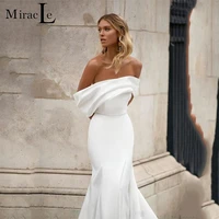 boat neck bow wedding dresses for women mermaid sexy wedding gown for bride belt backless 2022 popular vestidos de novia