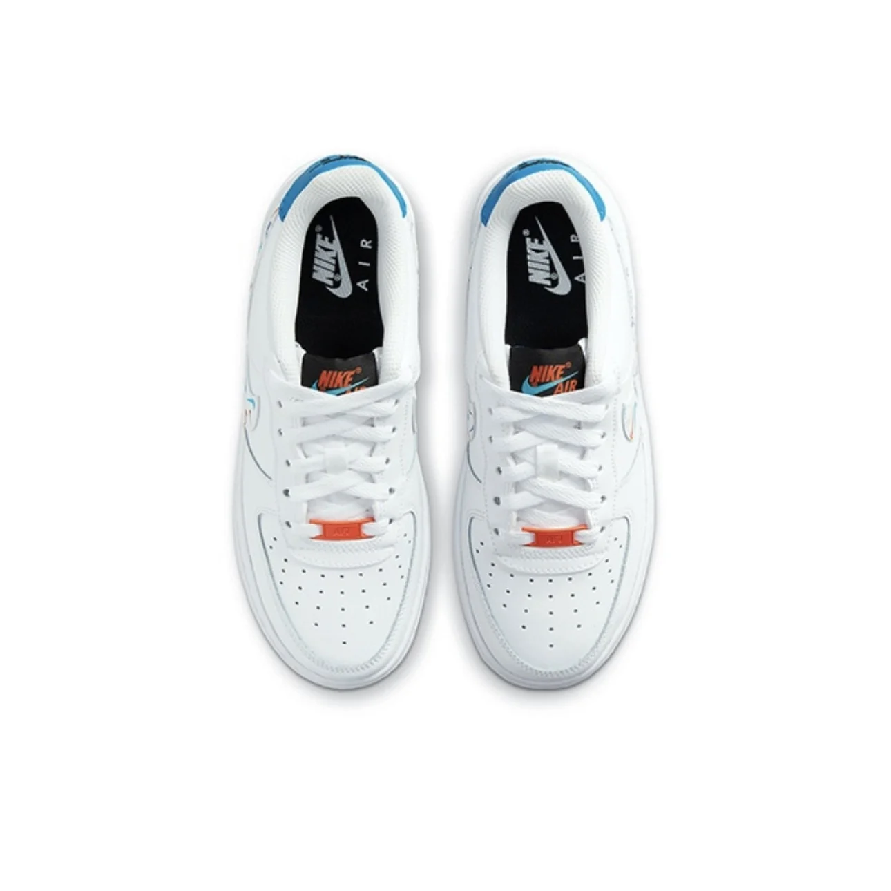 Детские низкие кроссовки Nike Air Force 1 белые молодежные DM7597-100