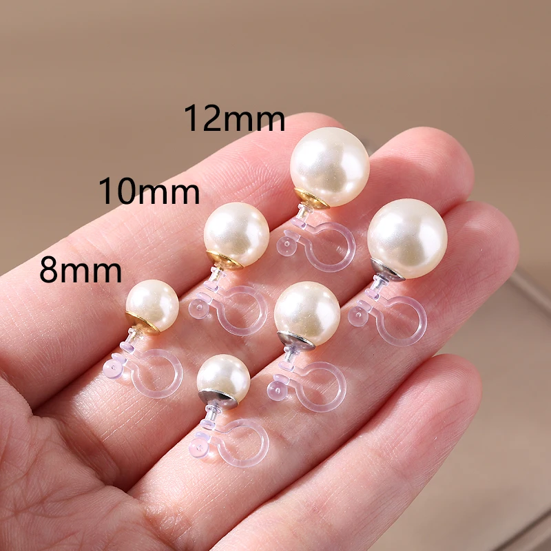 1 пара жемчужных зажимов для ушей женщин |