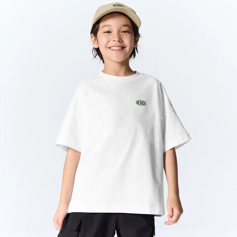 Футболка GU by Uniqlo KIDS из хлопка унисекс one point с коротким рукавом + EC