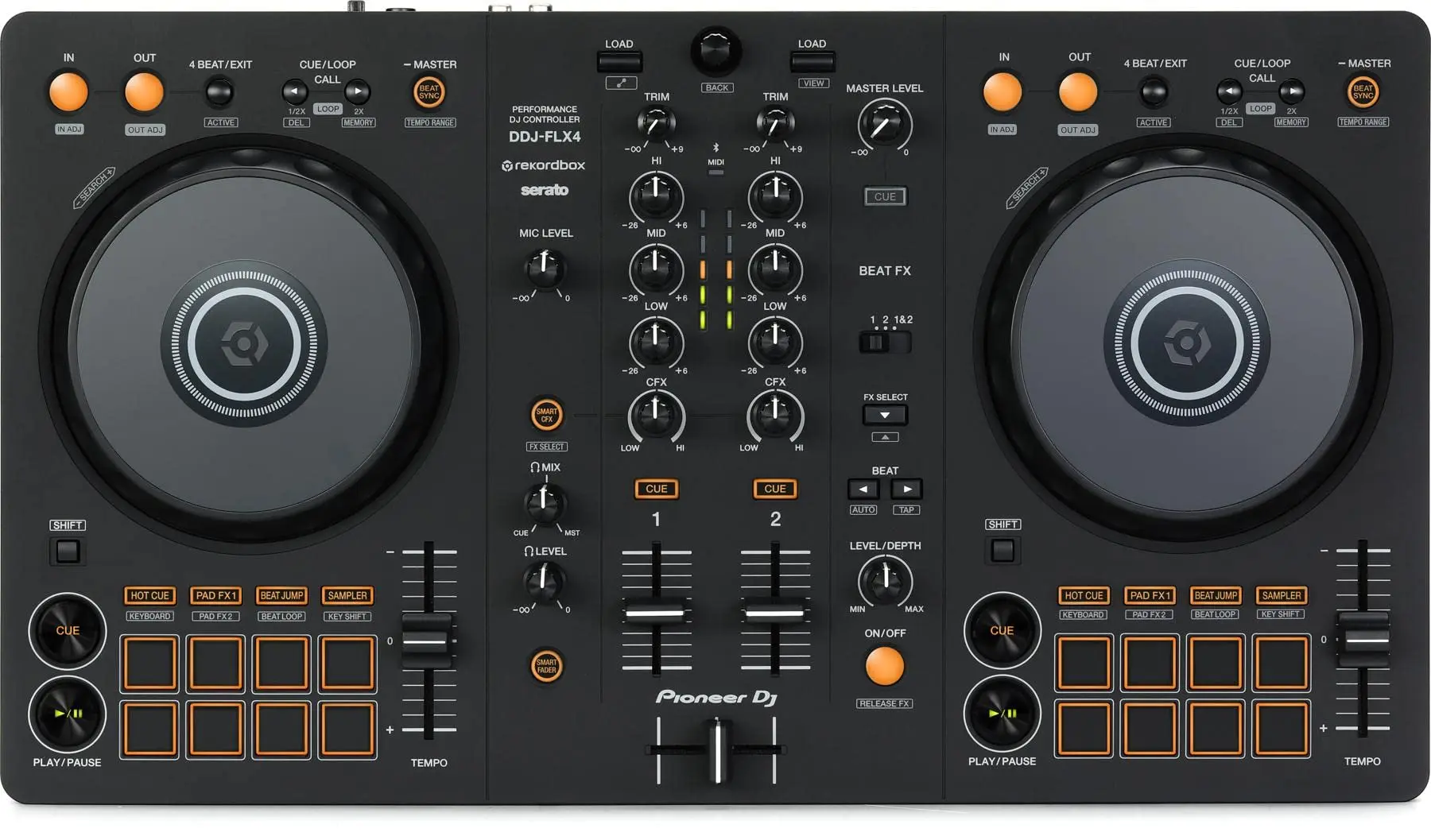 

Большая скидка на DJ DDJ-FLX4 2-колодный рекламный ящик и контроллер Serato DJ