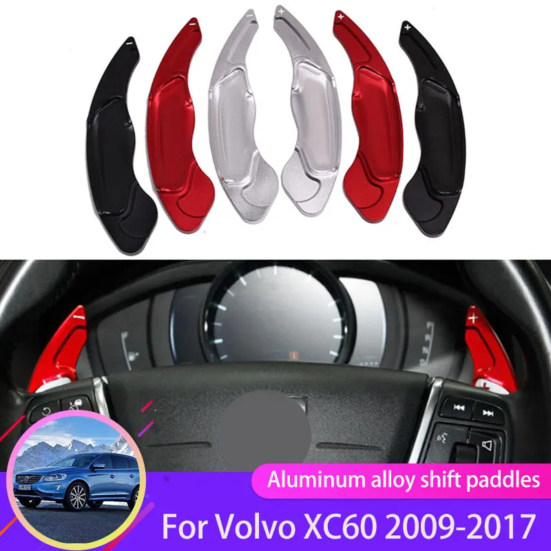 

2x for Volvo XC60 2009~2017 Aluminium Car Steering Wheel DSG Gear Shift Shifter Extension Paddle Shifter Car-styling Stickers