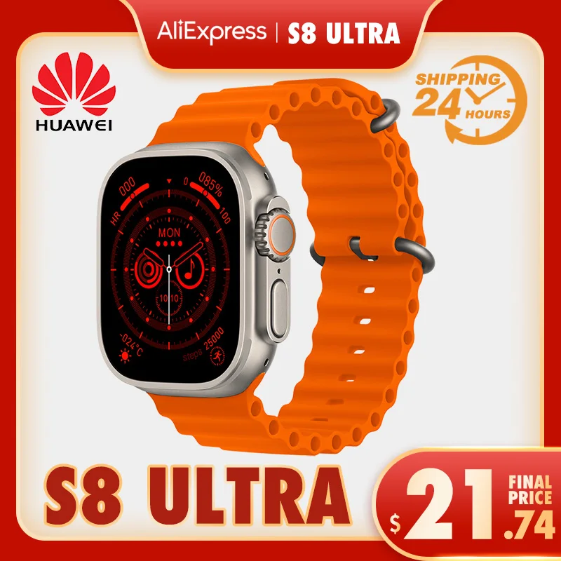 

Смарт-часы Huawei S8 Ultra 8 Series для мужчин и женщин, спортивные, водонепроницаемые, для телефонов Apple и Android, 2023