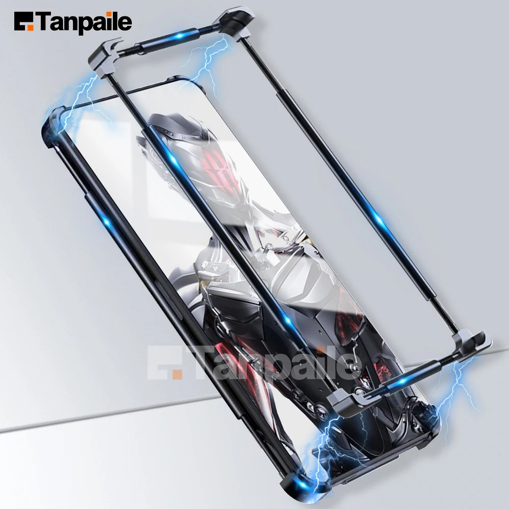 

Tanpaile Luxury Stainless Aluminum Metal Bumper Border Case for Red Magic 8 Pro Plus 8s 7 7S 6 6S Shockproof Lock Cover