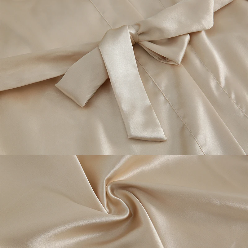 New Style Long Satin Robe Lace Robe Wedding Robes For Bride And Bridesmaid Night Dress Cheaper