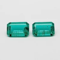 1 3 carat rectangle synthesis colombia emerald hydrothermal lab grown emerald gemstone for diy jewlery making ringnecklace