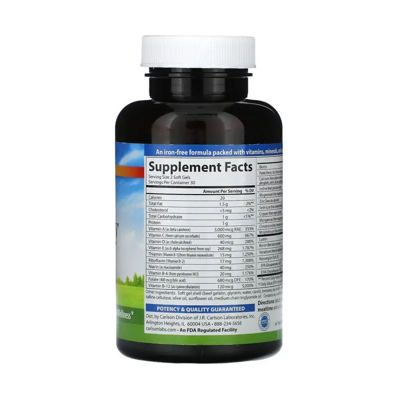 Carlson Super 2 Daily 60 Soft Gels