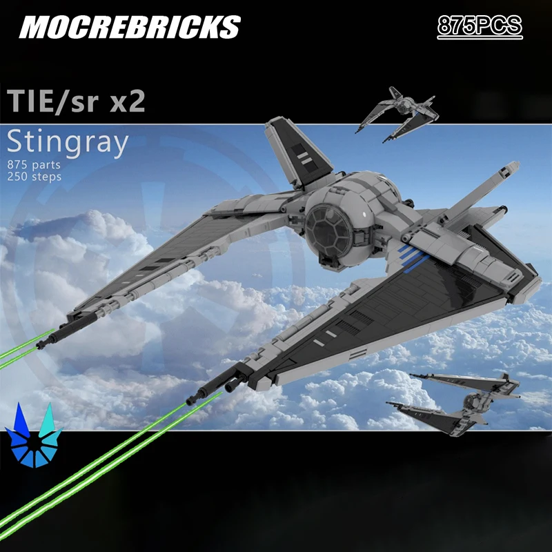 

MOCREBRICKS Star Movie Series First Order Military Tie Stingray Bomber Fighter Building Blocks Model Bricks Toys For Children