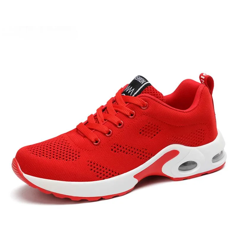 Women Outdoor Sports Sneakers Lace-up Lightweight Breathable Mesh Comfort Running Shoes Ladies Summer Cushion Basketball Shoes