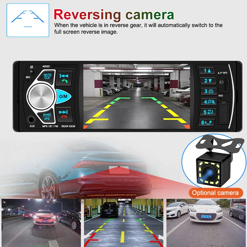 Универсальный Автомобильный мультимедийный MP5-плеер Ahoudy 1 Din 4 дюйма сенсорный