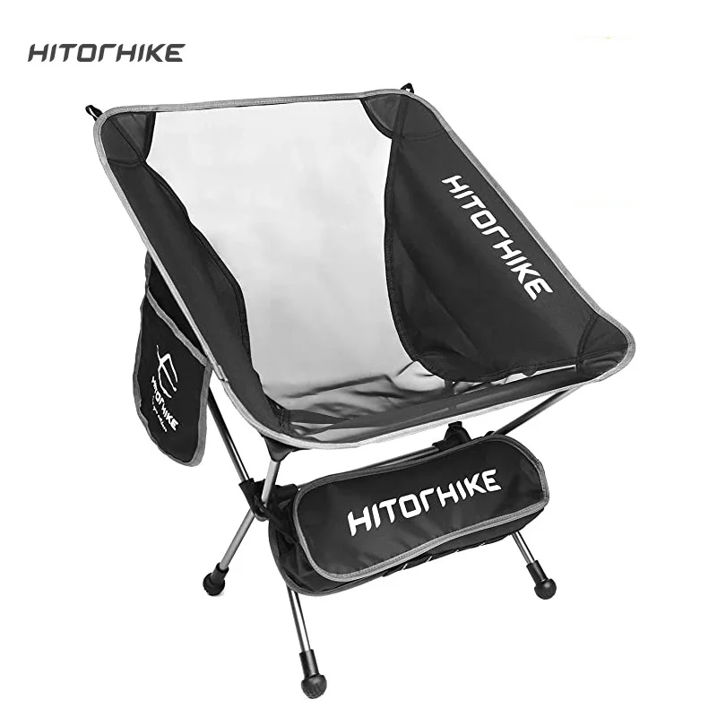 Hitorhike נסיעות Ultralight מתקפל כיסא Superhard גבוהה עומס חיצוני קמפינג נייד חוף טיולי פיקניק מושב דיג כיסא