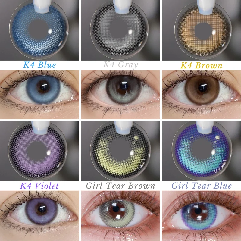 

UYAAI Colored Pupils For Eyes Graduated Blue Green Contact Lenses 2Pcs Natural Colored Contacts Anime Pupils for Yearly Use