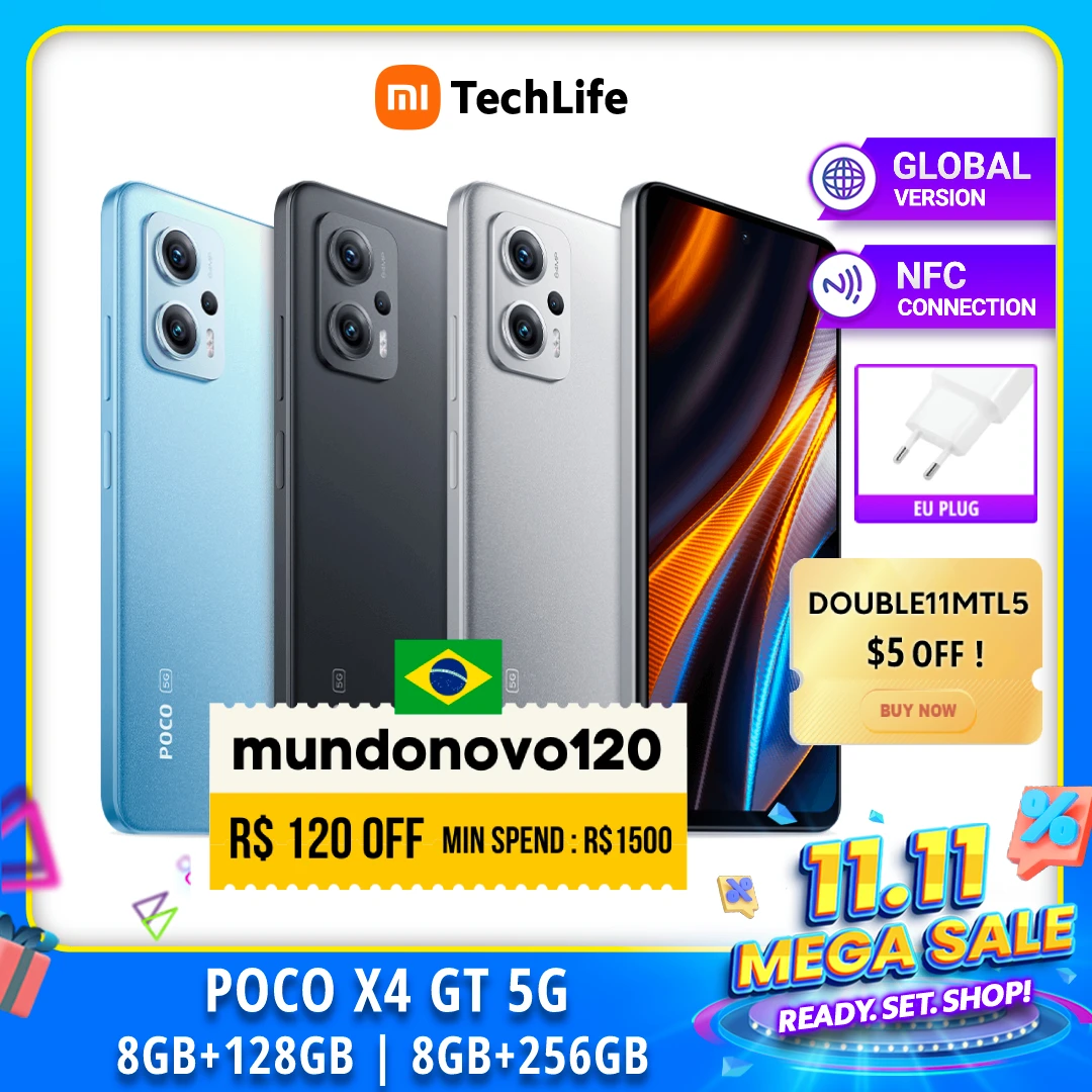 Ceny Wersja Globalna POCO X4 GT 5G - MediaTek Dimensity 8100 5nm Procesor Do Gier | Aparaty 64MP | 67W Szybkie ładowanie Smartfona