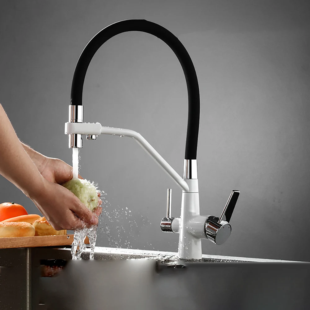 Tianview кран латунный кухонный двухрежимный для очистки горячей и холодной воды