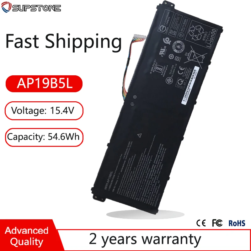

New AP19B5L Laptop Battery For Acer Aspire 5 A515-43-R73N R6MB R636 R22T,SF314-42 SP314-21N-R5FR,Vero AV15-51,KT.0040.5010