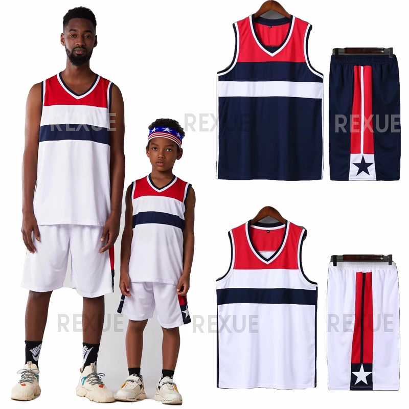 Kinder Basketball Jersey Sets Uniformen kits Kind Jungen Mädchen Sport kleidung kinder Erwachsene Basketball Jersey Set Kind Männer Basketball