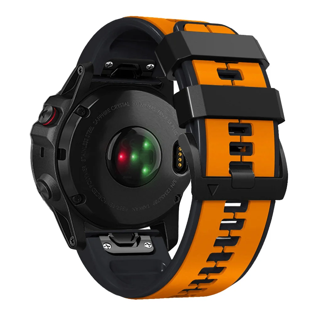 Ремешок для наручных часов Quickfit 26 22 мм Garmin Fenix 7X 6X 5X Plus 3HR Epix силиконовый Easyfit