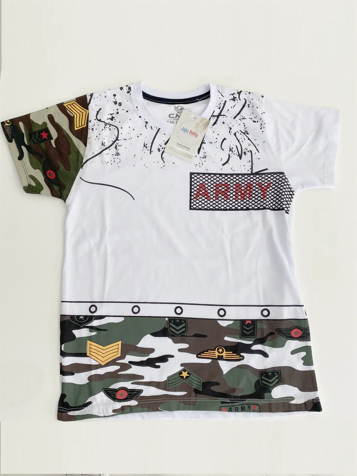 

Jaju Baby Beyaz Army Erkek Çocuk T-Shirt