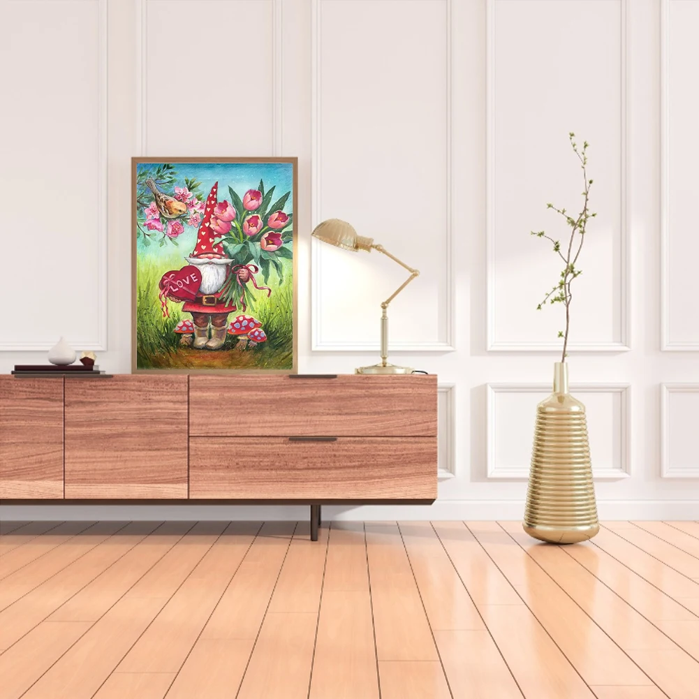 5D DIY Алмазная картина Полный круглый Сверло Гоблин Алмаз Горный хрусталь Рисунок Смола Холст ручной работы Ремесла Подарок для офиса Дома Стены