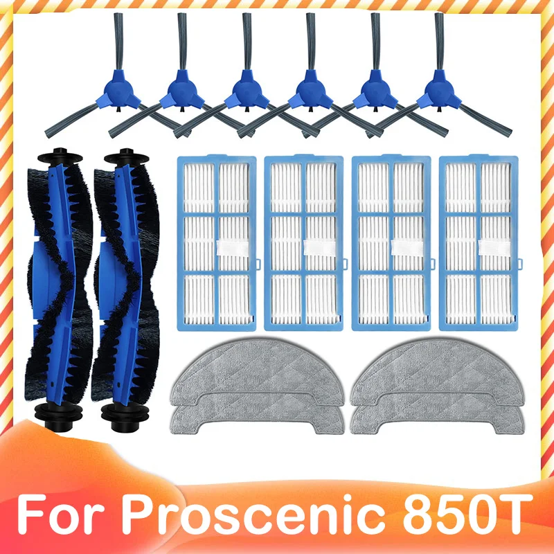 

Replacement Part For Proscenic 850T Robotic Vacuum Cleaner Spare Main Brush Side Brush Hepa Filter Mop Pad Rag Cloth Accessories