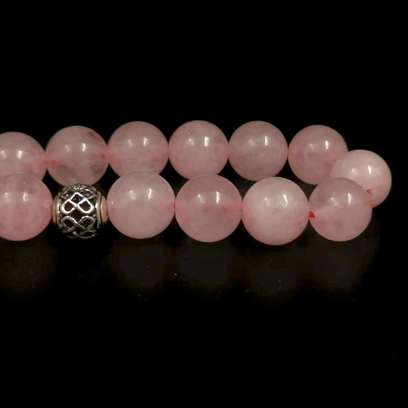 Фото Натуральный розовый кварц Tasbih, 33, 45, 66, 99, 100 бусин, мусульманские женские четки, браслет из драгоценных камней misbaha №2