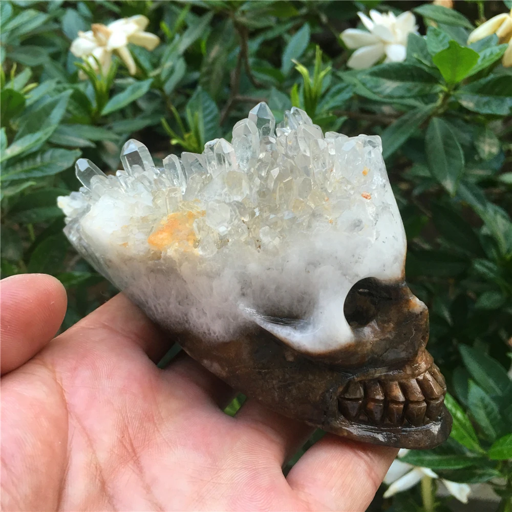 Natural Quartz Crystals Specimen Cluster Skull Office Accessories Nordic Room Decor Luxury Kawaii Raw Witchcraft Wicca Healing