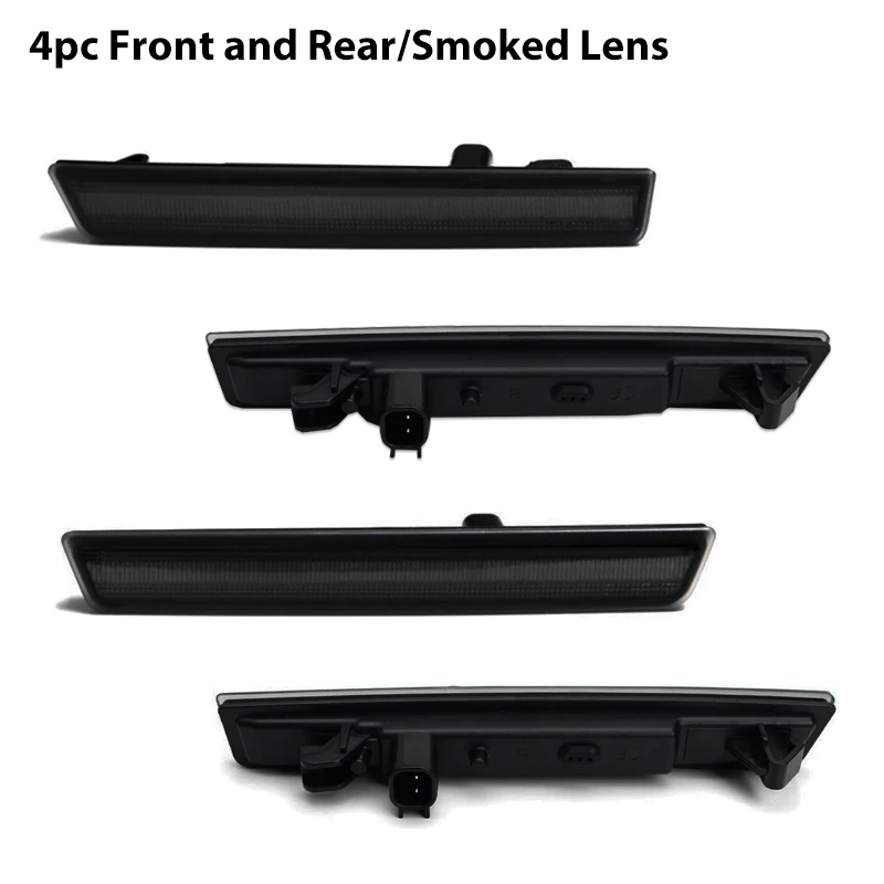 

Передний янтарный задний красный светодиодный боковой габаритный фонарь iJDM для Dodge Challenger 2015-2020 годов, замена OEM-сигнала