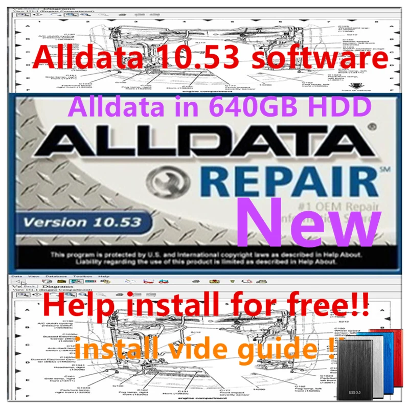 2022 Hot Newest alldata auto repair software alldata 10.53 software alldata download alldata auto diagnostic free help install