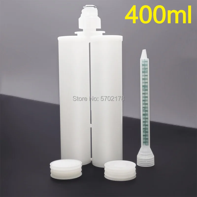 

Two-component Glue Cartridge Caulking Cleaning Glue AB Epoxy Resin Gun Barrel 400ml 1:1 FMC8-24 Square Thread Mixing Tube