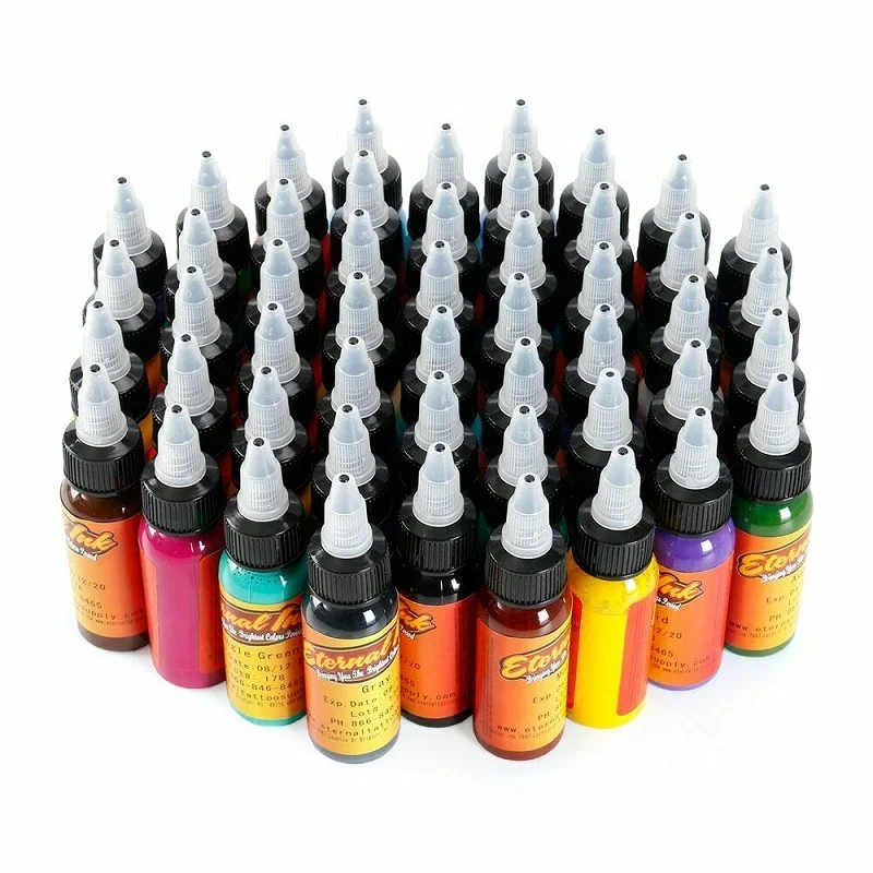 Eternal Tattoo Ink Set 50 Colors 1oz 30ml For Body Painting  Permanent Makeup Coloring Tattoo-Art Naturally harmless Pigment