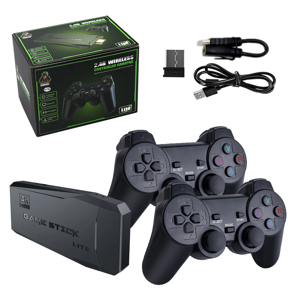 2/4 Pc Video Game Console Double Wireless Controller Game Stick 4K 10000 Game 64 32Gb Retro Games for Ps1/gba Boy Christmas Gift