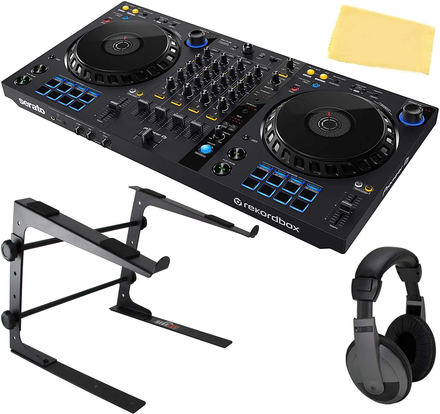 

BJ Pioneer DDJ-400 Rekordbox Starter DJ Controller Pack w Case + 12" Speakers + St