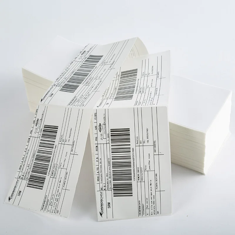 8x500pcs Thermal Paper 4x6 Shipping Label Sticker Fanfold Thermal Printer Adhesive Label 100x150mm USPS Shipping Labels