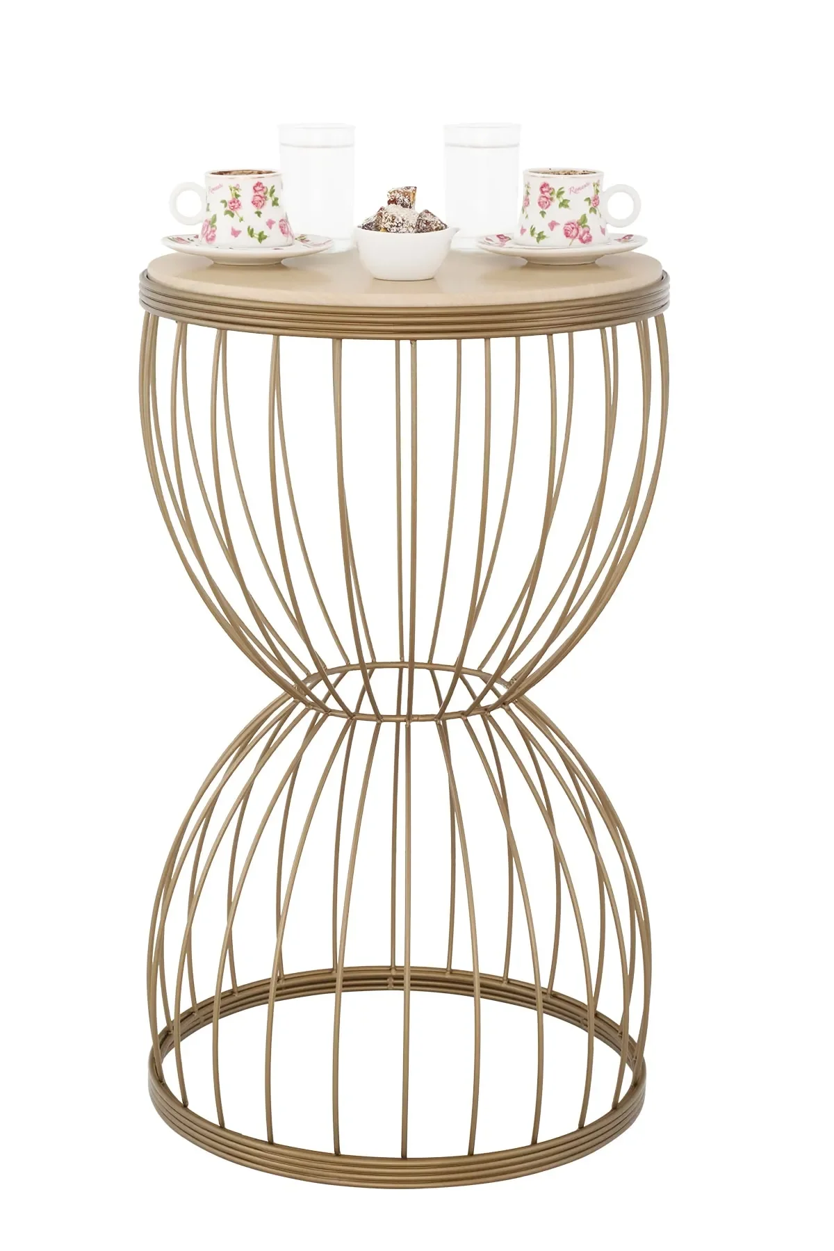 

Modern Zigon Side Coffee Table Tumbled Style Nordic Round Metal Toe Tea Coffee Service Table Round Living Room Bedside Single Ta